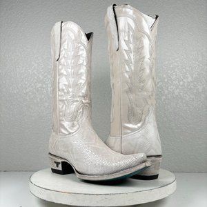LEXI ROGUE by Lane
White Cowboy Boots 7.5 Pearl Western Bridal Wedding Snip…